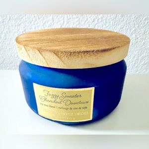 NWT. Fuzzy Sweater scented candle. 3-wick candle.